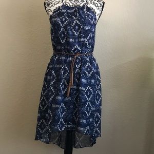 NOBO Blue Designed Hi-Low Dress